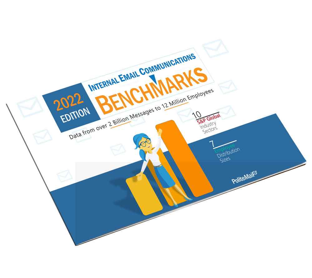 Cover image of PoliteMail's Internal Communications Benchmarks Report 2022