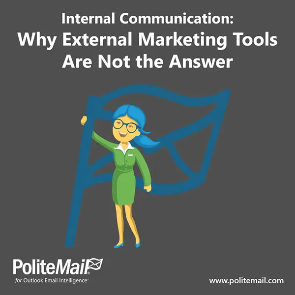 PoliteMail Paige with the PoliteMail flag logo.